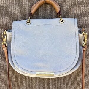 Marc by Marc Jacobs Classic Natasha Crossbody Bag White Cream Pebbled Leather